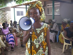 One of the women artist singing on the act